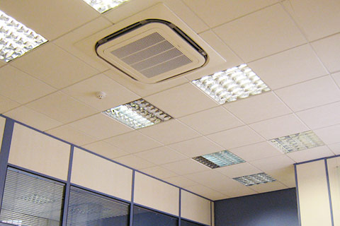 Photo of  office with ceiling mounted air-con unit