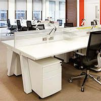 Well planned modern office with flexible furniture system