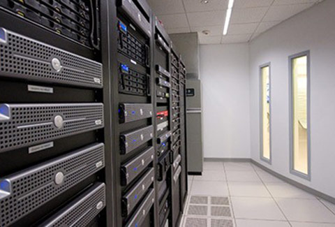 photo of a computer server room